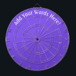 Personalised Purple Dartboard<br><div class="desc">This dartboard is fun for weddings,  birthdays,  and more! Personalise it!

Designed in Washington State,  USA by an independant artist</div>