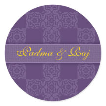 Personalised Purple Envelope Seal Sticker