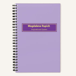 Personalised Purple Floral Bible Verse  Notebook