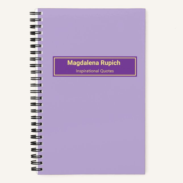 Personalised Purple Floral Bible Verse  Notebook (Front)