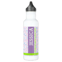 Personalised Purple Floral Name & Monogram