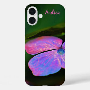 Personalised Purple Flower Apple iPhone Case