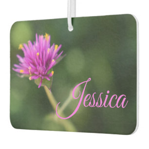 Personalised Purple Flower Nature Photography Car Air Freshener