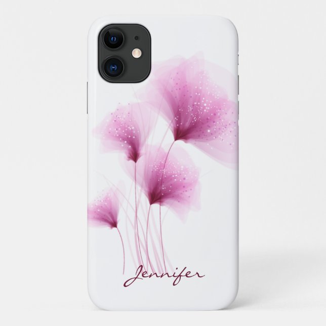 Personalised Purple Flower watercolor Case-Mate iPhone Case (Back)