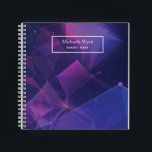 Personalised Purple Geometric Simple Modern Notebook<br><div class="desc">Purple geometric simple modern notebook for engineers,  architects or engineering students with space for the name of the school subject and name you can easily change.</div>
