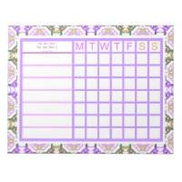 Personalised Purple Girly Weekly Planner Organiser