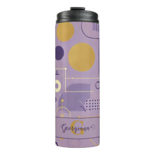 Personalised Purple & Gold Scandinavian Minimalist Thermal Tumbler