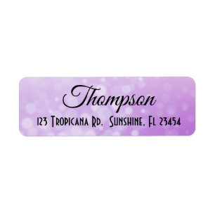 Personalised Purple Gradient Return Address Label