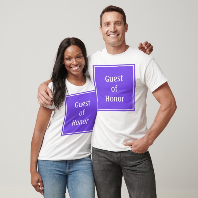 Personalised Purple Guest of Honour T-Shirt (Unisex)