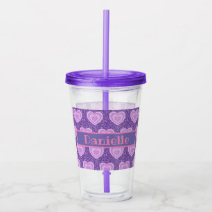 Personalised Purple Heart Cup