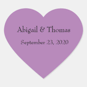 Personalised Purple Heart Stickers
