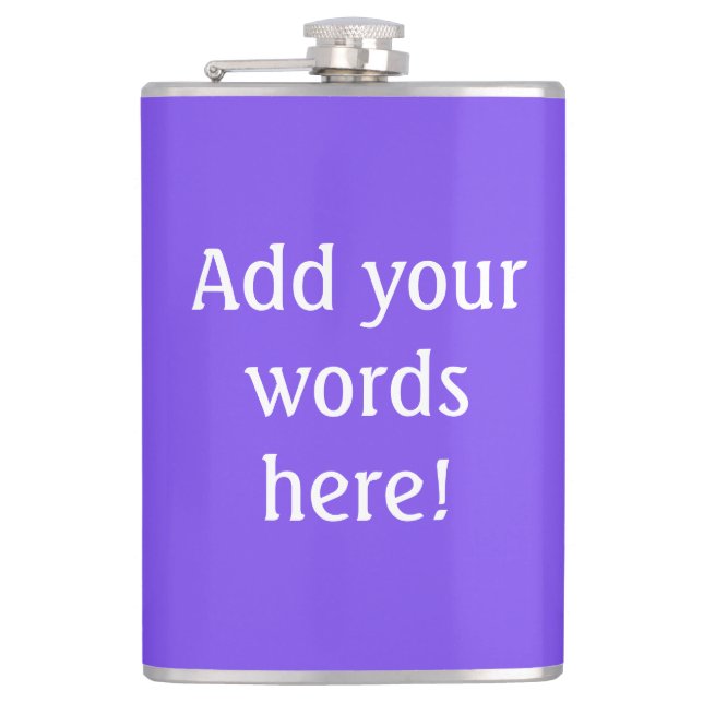 Personalised Purple Hip Flask (Front)