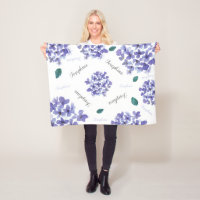 Personalised Purple hydrangea watercolor Baby