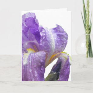 Personalised Purple Iris Mother's Day Card