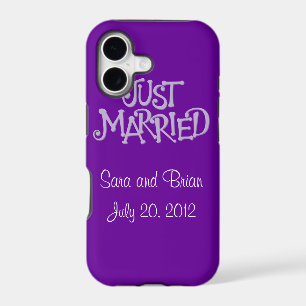 Personalised Purple Just Married iPhone 5 Case