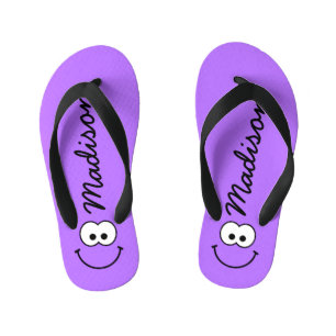 Personalised Purple Kid's Flip Flops