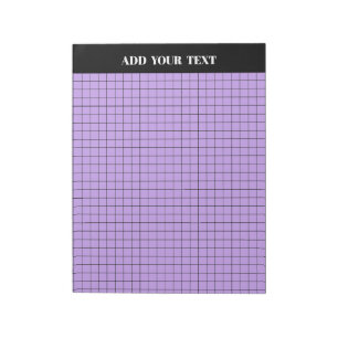 Personalised Purple Large Graph Paper Notepad