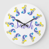 Personalised Purple Mermaid Girl Bedroom Bathroom
