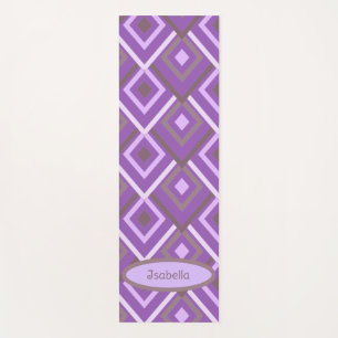Personalised Purple Modern Abstract Yoga Mat