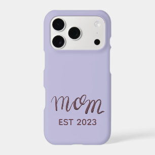 Personalised Purple Mum iPhone Case Custom Est.