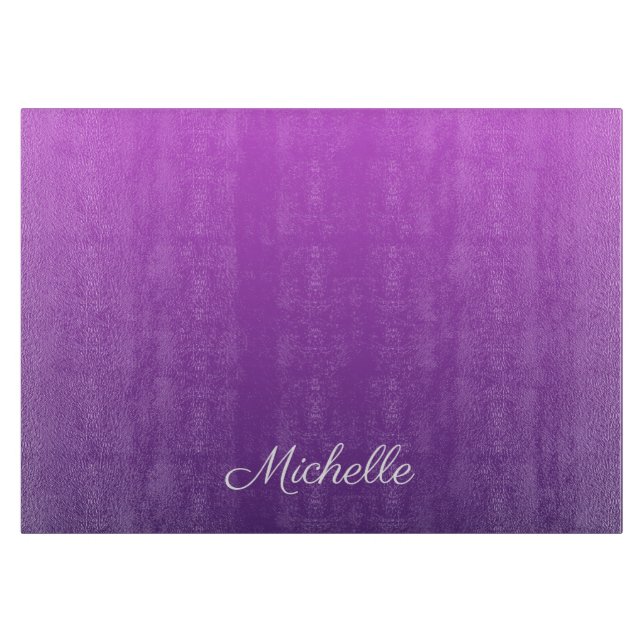 Personalised purple ombre cutting board (Front)