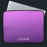 Personalised purple ombre laptop sleeve<br><div class="desc">Personalised purple ombre</div>