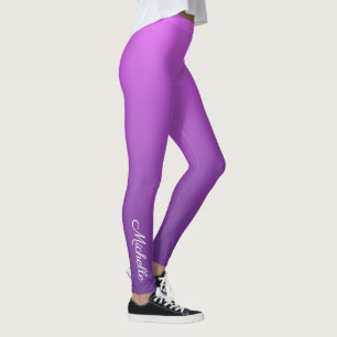 Personalised purple ombre leggings