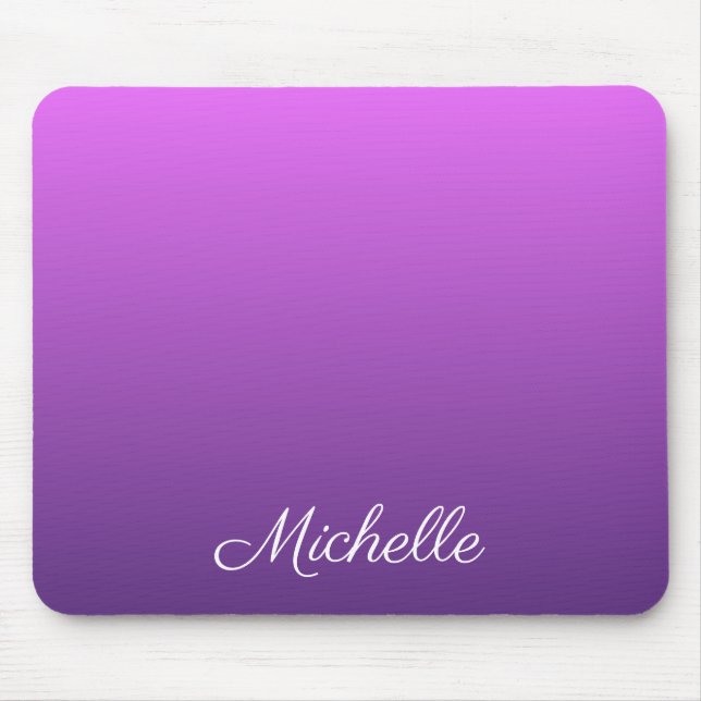 Personalised purple ombre mouse mat (Front)