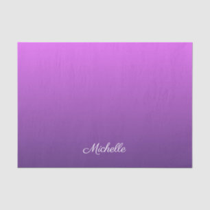 Personalised purple ombre tissue paper
