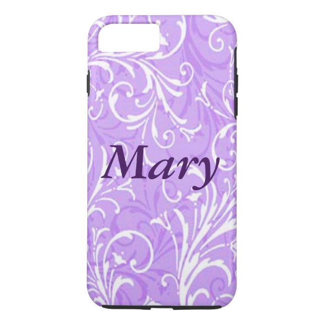 Personalised Purple Ornamental iPhone 7 Case (Back)
