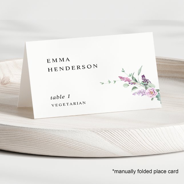 Personalised Purple, Pastel Colour Floral Wedding Table Number (Creator Uploaded)
