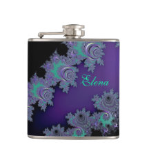 Personalised Purple People Pleaser Fractal Flask