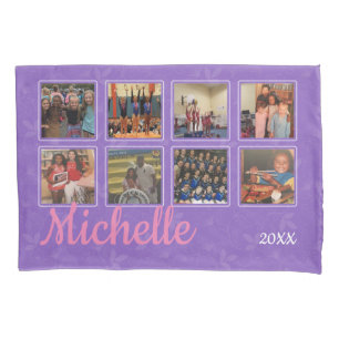 Personalised Purple Photos Pillowcase