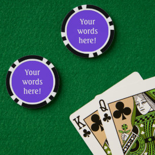 Personalised Purple Poker Chips