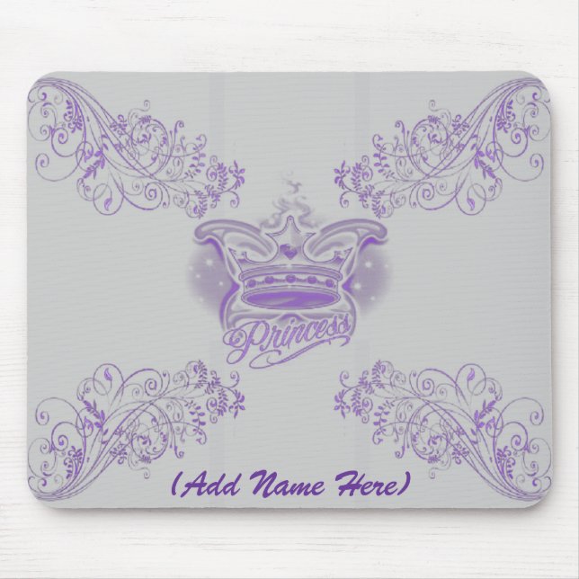 Personalised Purple Princess - Mousepad (Front)