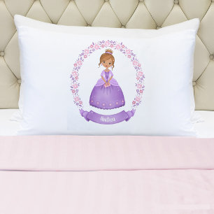 Personalised Purple Princess Pillowcase