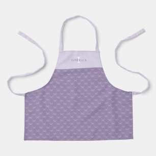 Personalised Purple Simple Bow Pattern Kids Apron