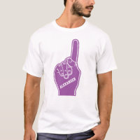 Personalised Purple Sports Foam Finger