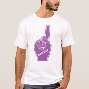 Personalised Purple Sports Foam Finger T-Shirt