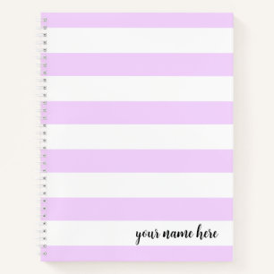 Personalised Purple Stripes Checklist Notebook