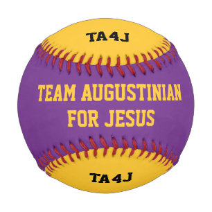 Personalised Purple TEAM JESUS Monogram Baseball