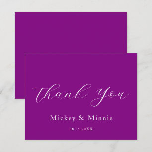 Personalised Purple Thank You Greeting Card