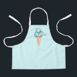 Personalised Purple watercolor Ice cream  Apron<br><div class="desc">Add a touch of creativity and personalisation to your ice cream-themed parties with our Personalised Purple Watercolor Ice Cream Apron. This apron features a beautiful blue watercolor cotton candy painting on a vibrant purple background. Make it truly unique by personalising the apron with a name or custom message. This customisation...</div>