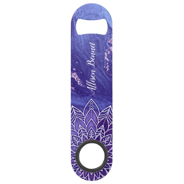 Personalised Purple White Watercolor Mandala (Front)