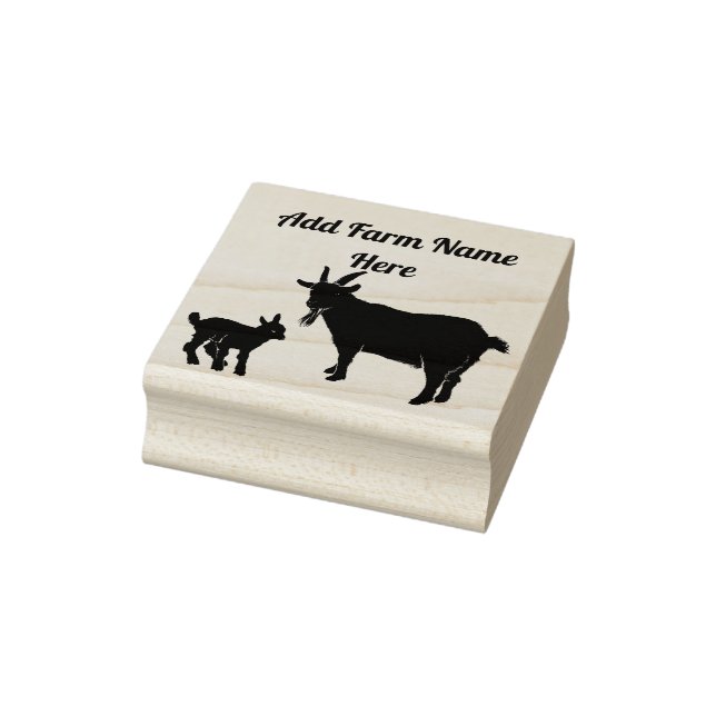 Personalised Pygmy Goat with Kid Farm Stamp (Stamp)