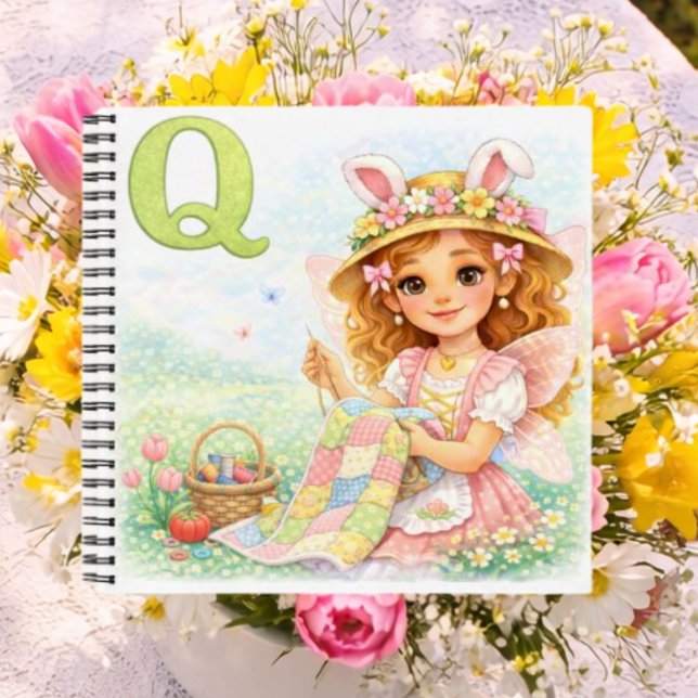 Personalised Q Colourful Gift for Girls Notebook (Creator Uploaded)
