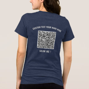 Personalised QR Code and Custom Text Your Funny Tri-Blend Shirt