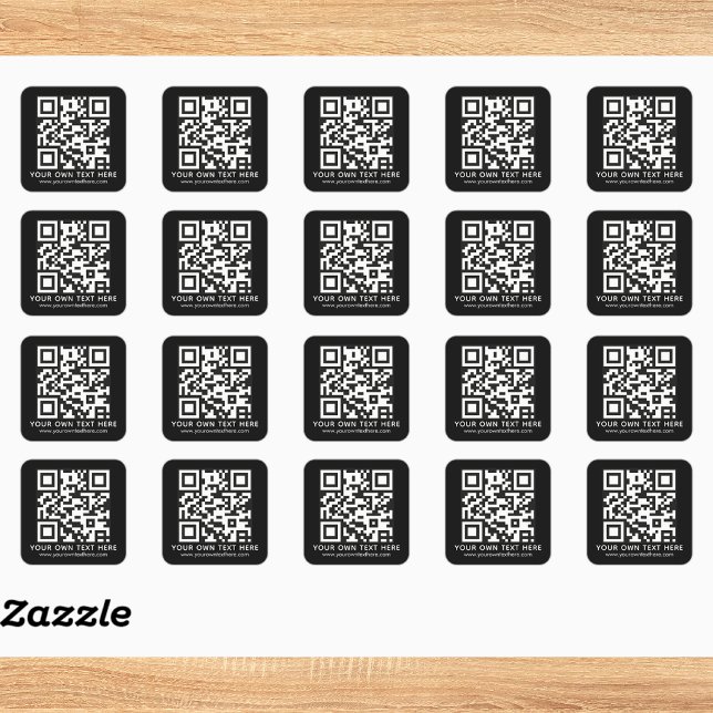 Personalised QR Code and Text Square Sticker (Creator Uploaded)