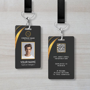Personalised QR Code Business Logo Professional  ID Badge