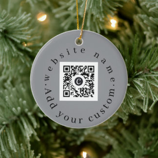 Personalised QR Code Christmas Ceramic Tree Decoration
